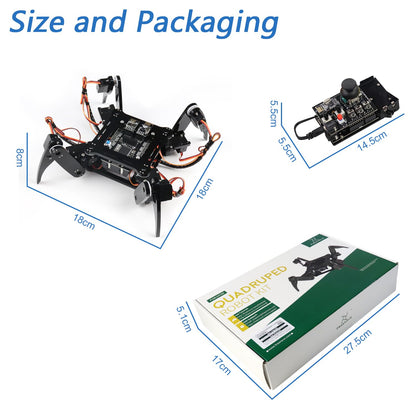 Freenove Quadruped Robot Kit with Remote (Compatible with Arduino IDE), Walking Crawling Twisting, App Remote Control, Servo STEM Project