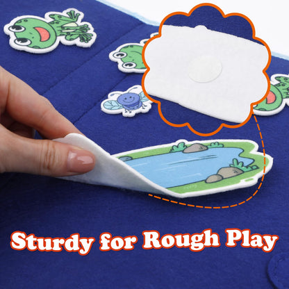 Aizweb Felt Board for Toddlers,Flannel Board Stories for Preschool Learning Activities,Kindergarten Classroom Must Haves,Five Little Monkeys,Five Little Ducks,Daycare Essentials