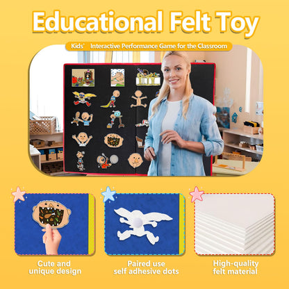 Thryvomniq No David Early Learning Interactive Play Kit Flannel Board Stories Preschool Storytelling Interactive Games Kindergarten Learning Felt Toys