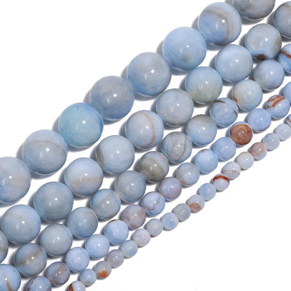 6mm Grayish-Blue Persian Gulf Jade Natural Stone Beads Round Loose Beads for Jewelry Making Yochus DIY Beads Bracelet Necklace