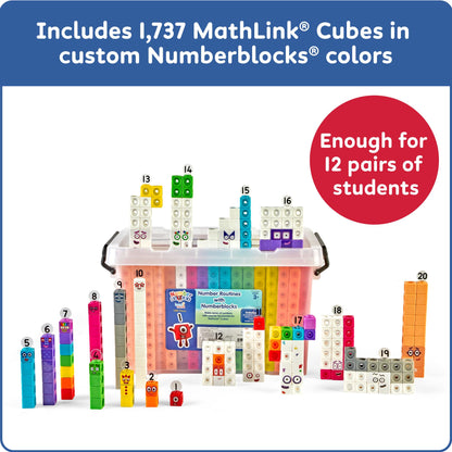 hand2mind Number Routines with Numberblocks Class Set, Preschool Learning Activities, Math Manipulatives Kindergarten, Counting Blocks, Number Linking Cubes, Kids Educational Toys