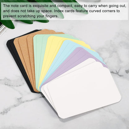 PATIKIL 3.5" x 2" Blank Paper Business Cards, 100 Pack Small Index Flash Cards Words Message Note Card Mini Paper Tags for DIY Gift Craft Scrapbooking, Yellow