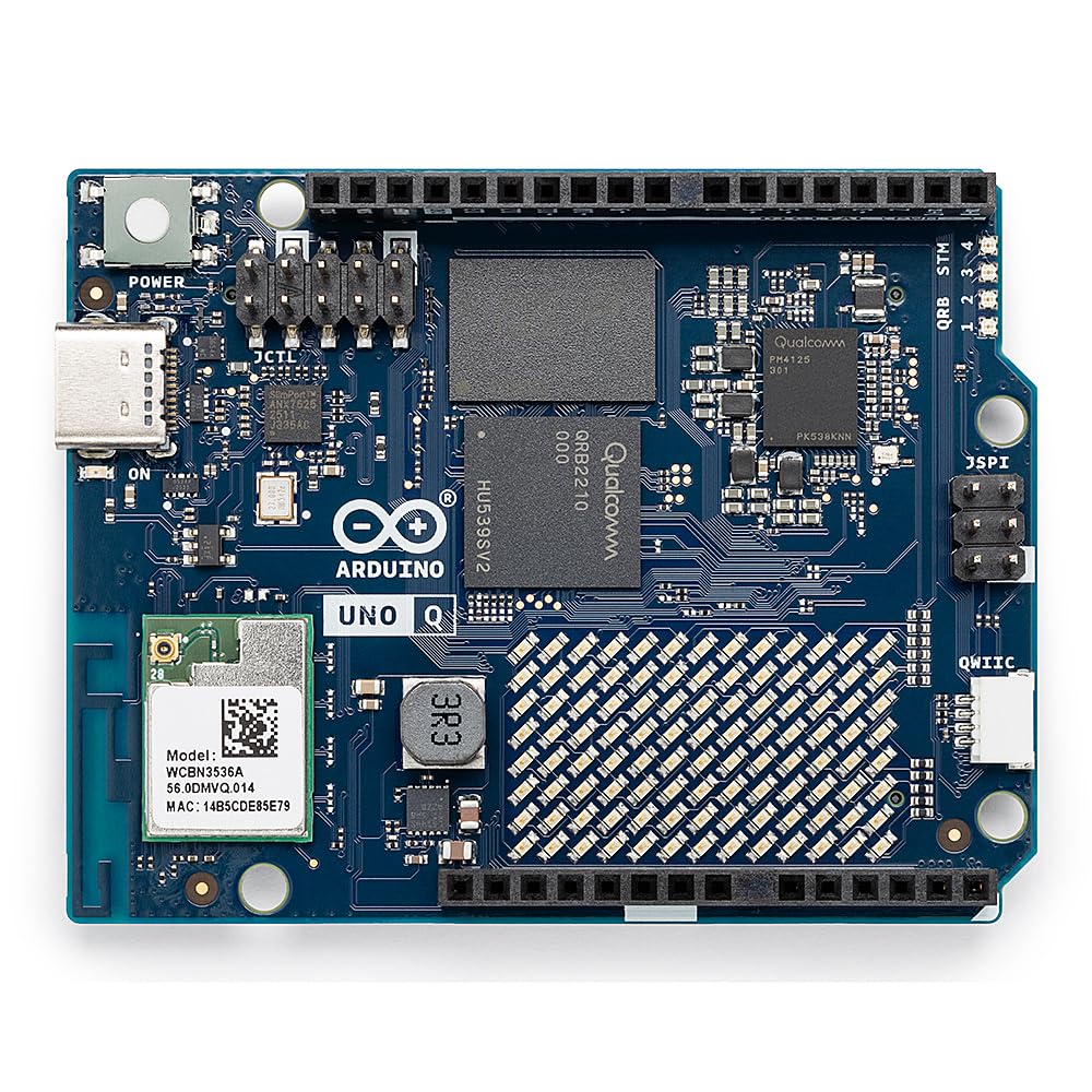 Arduino® UNO™ Q 4GB [ABX00173]- Hybrid Board, Qualcomm Dragonwing QRB2210 microprocessor (MPU) & STM32U585 Microcontroller(MCU), AI Vision, Voice, IoT, Robotics, Linux Debian OS, Wi-Fi 5, USB-C