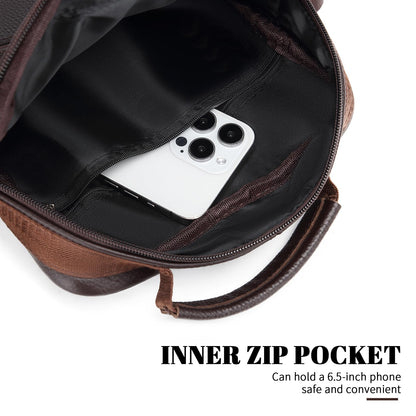 ZZNICK Leather Messenger Bag for Men Large Business Travel Briefcase Crossbody Handbag Man Purse Sling Shoulder Bag
