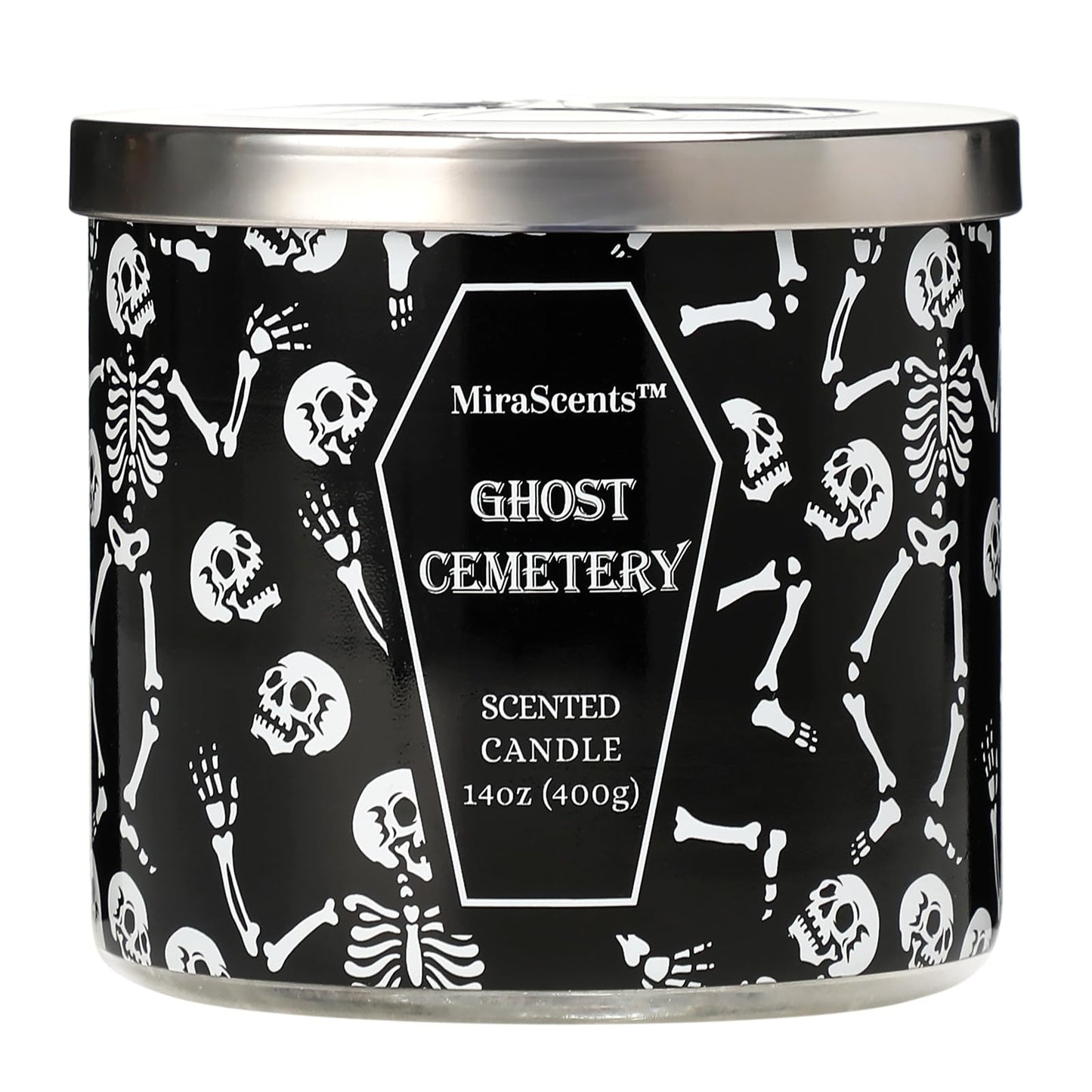 Halloween Candle, Halloween Scented Candle, Ghost Cemetery Candles, Large 3 Wicks Candles, Natural Soy Wax,Gifts for Women,14oz