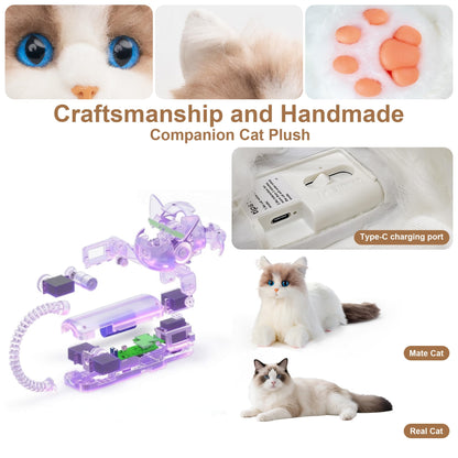 Chongker 24.8" Interactive Robot Cat Plush Stuffed Animal Interactive Pet with Touch Control, Kitten Electronic Pet Robotic Kitty Toy (Interactive Cat 1.1)