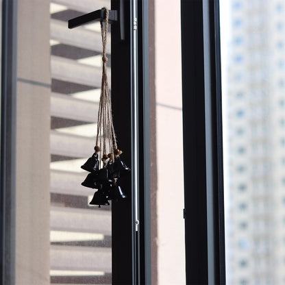 Hanging Witch Bells for Door,2 Pc Halloween Door Bells Hanger Christmas Bells for Witchy Home Decor 8 Black Bells Witchcraft Supplies