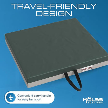 Kölbs Gel Extreme Wheelchair Cushions Seat Cushion, Coccyx, Sciatica & Tailbone Pain Relief Seating Pad Ideal for Office, Kitchen Wheelchairs and Auto, 22 x 18, 3 Inch Thick