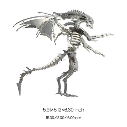 KOLOTESANE 3D Metal Puzzle for Adults, Alien Beast Animal Mechanical Model Kit, Precision Laser-Cut DIY Assembly Desk Sculpture, Unique Steampunk Home Decor Gift for Men and Teens