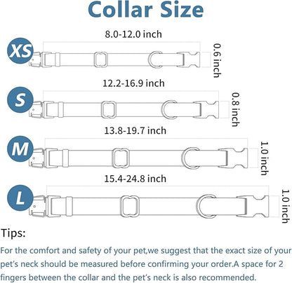 Soft Leather Dog Collar and Leash (6.6') Set - Stylish Rose Gold Heavy Duty Metal Buckle, 4 Adjustable Lengths Leash for Small Medium Large Dogs - Comfortable & Easy to Clean Beige M(13.8"-19.7")