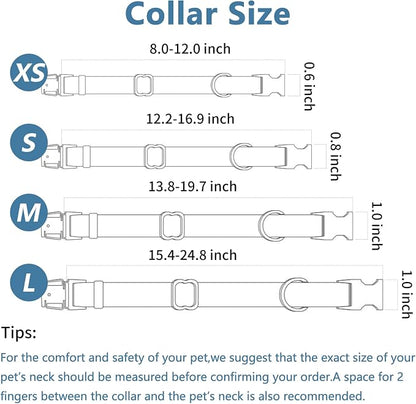 Soft Leather Dog Collar and Leash (6.6') Set - Stylish Rose Gold Heavy Duty Metal Buckle, 4 Adjustable Lengths Leash for Small Medium Large Dogs - Comfortable & Easy to Clean Dark Pink L(15.4"-24.8")