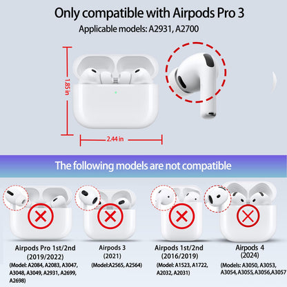 SURANBULI for AirPods Pro 3 Case Leather | One Piece Cute iPod AirPods Pro 3 Generation Case for Man Women| with Keychain-Model A2700/A2931(Lightbrown)