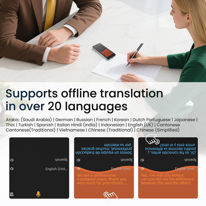Language Translator Device, Upgraded 5.5" High-end Metal Frame Ai Translator No WiFi Needed, Support 150 Languages, Two Way Real-Time Voice Offline Recording Translator Device for Business Travel