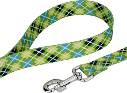 Country Brook Petz - Margarita Argyle Everyday Collar and Leash - Plaid and Argyle Collection Featuring Charming Designs (1/2 Inch, 2XS)