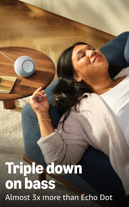 Echo Dot Max (newest model) stereo pair, Glacier White