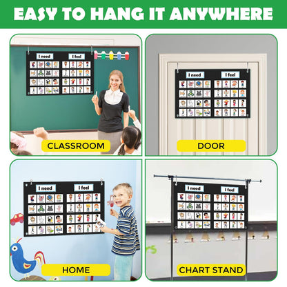 KIKIGOAL Feelings Chart For Preschool Teacher Supplies, Social Emotional Learning Pocket Chart, Autism Visual Behavior Management, Daycare Essentials, Calm Down Corner Classroom Supplies