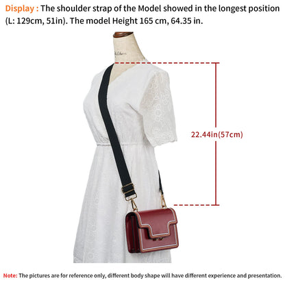 DEVPSISRWide Shoulder Strap Replacement Adjustable Belt Canvas Bag Crossbody Handbag (Coffee)