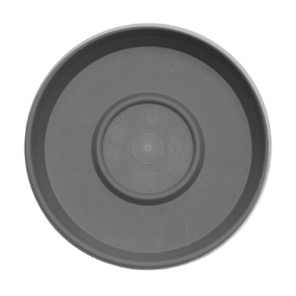 Bloem Terra Pot Round Drain Saucer: 14" - Charcoal - Matte Finish, Durable Resin, Ribbed Bottom, for Indoor and Outdoor Use, Gardening, Planter Not Included