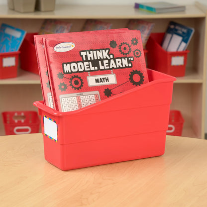 Really Good Stuff Durable Book & Binder Holders - 6 Pack - Red