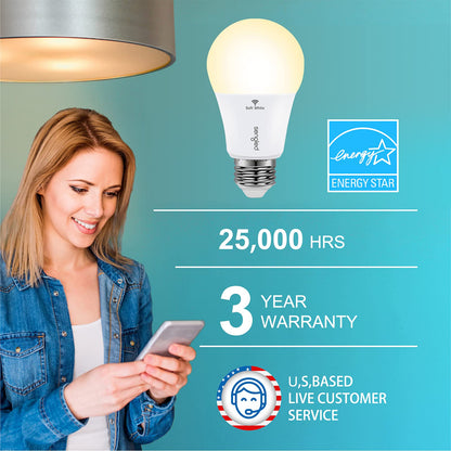 Sengled WiFi Color Changing Light Bulb, Alexa Smart Light Bulbs that Compatible with Alexa & Google Assistant, A19 RGB No Hub Required, 75 W Equivalent 800LM CRI>90, Set of 4
