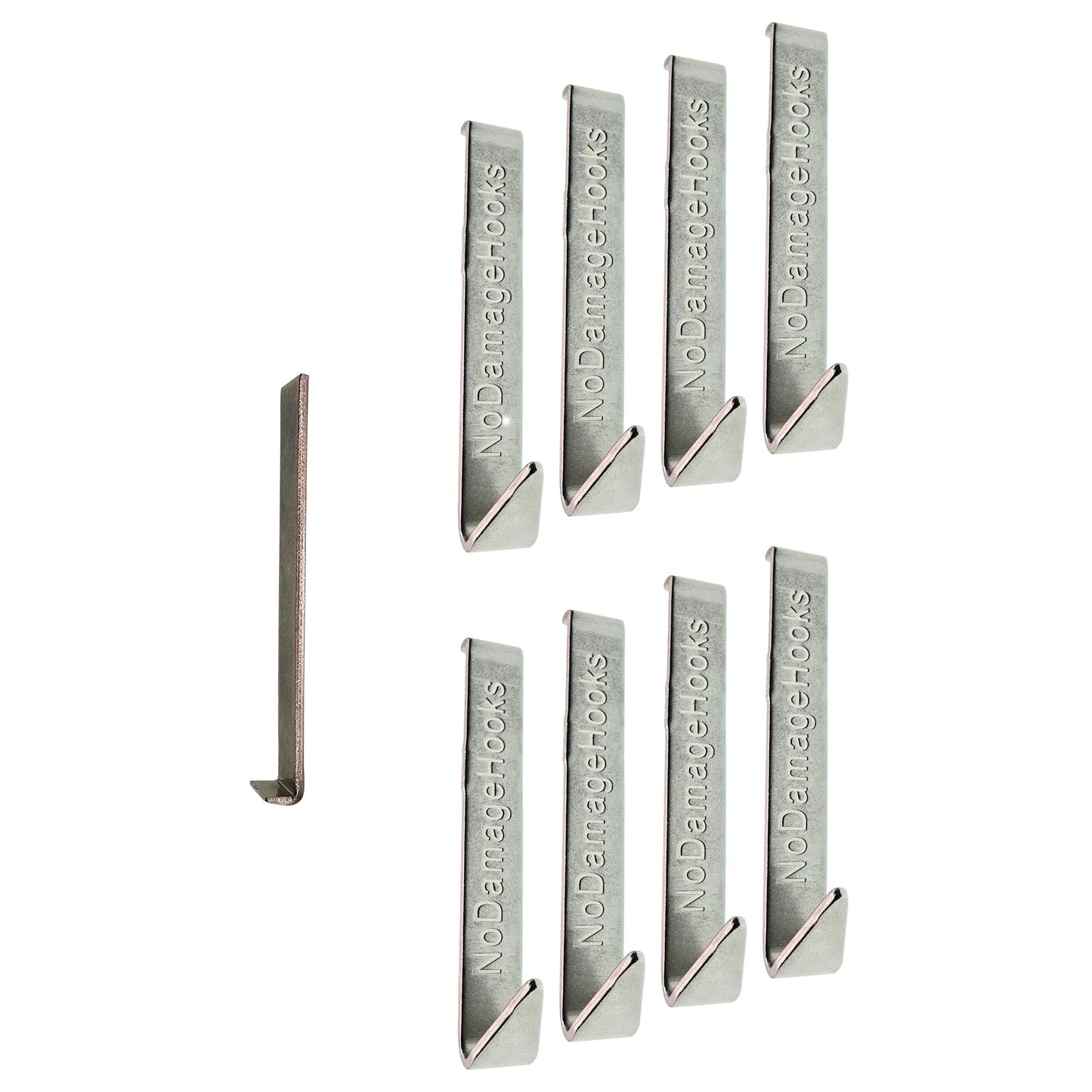 NoDamageHooks The Original for Fiber Cement Board siding ONLY! (8 Hooks and 1 Tool) - Invented, Patented and Made in the USA!
