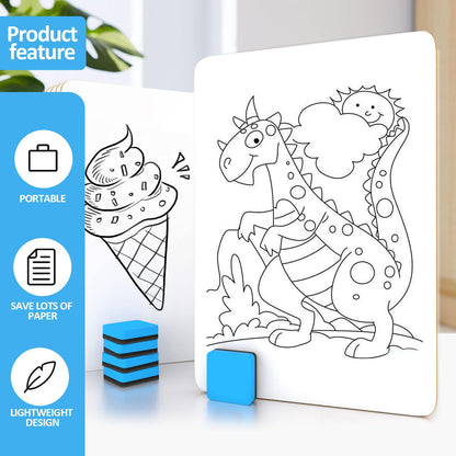 Dry Erase LapBoards, PANDRI 36 Pack Double Sided 12.5 x 9 Inch Whiteboards with 36 Erasers, Dry Erase Boards for Office Students Classroom Teacher Supplies