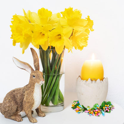 Yardwe 4 Pcs Easter Candle Rings Wreaths Artificial Spring Mini Pip Berry Wreath for Pillar Candles Rustic Farmhouse Table Centerpiece Kitchen Cabinet Decor Ring Holder