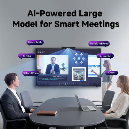 Smart Board AI,86 Inch Interactive Whiteboard,AI-Powered Large Model,AI Quad-Camera,Android 14 and 300+ Free Apps,Electronic Smartboard for Classroom and Office (Board & Wall Mount Only)