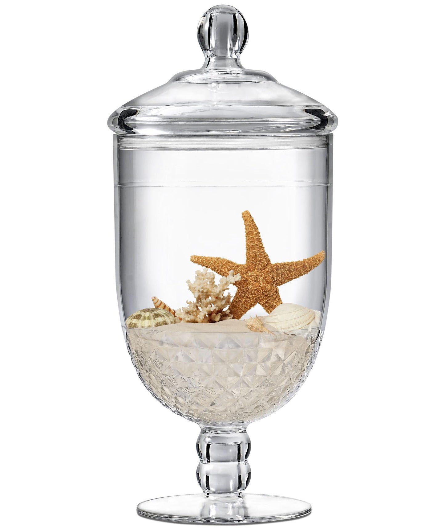 Moflekja Apothecary Jar with Airtight Lid in Premium Acrylic Plastic, Decorative Weddings Candy Buffet, Elegant Storage Jar, 50-Ounce
