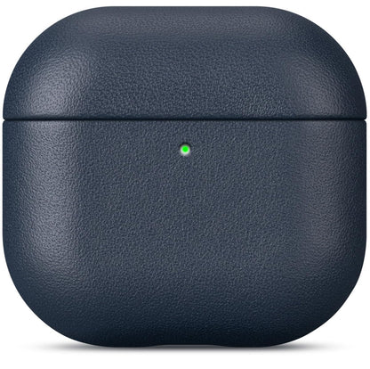 LOPIE Handmade Case for AirPods 4 / AirPods 4 with Active Noise Cancellation Leather Case, Fully-Wrapped with Top Grain Leather, Protective Hard Shell Cover for Gen 4 AirPods - Blue
