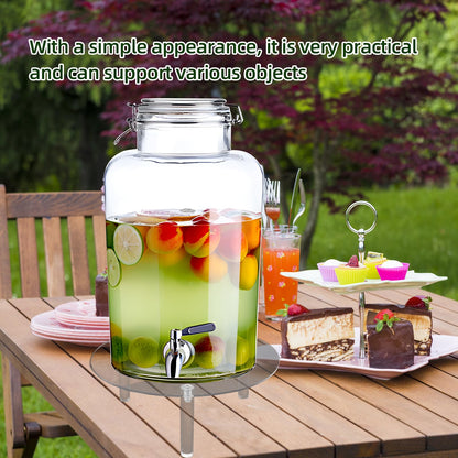 LifCratms 2 Pcs Clear Drink Dispenser Stand, Fit Max 7.87 Inch Diameter of Glass Beverage Dispenser, Acrylic Plant Stand for Parties and Events ( Height: 9.8cm/4"