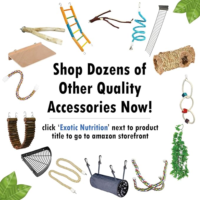 42 Inch Natural Rope (Regular) - Flexible Bendable Climbing Rope Perch Cage Accessory Toy - Sugar Gliders, Squirrels, Degus, Marmosets, Monkeys, Parrots, Birds, Rats & Other Small Pets