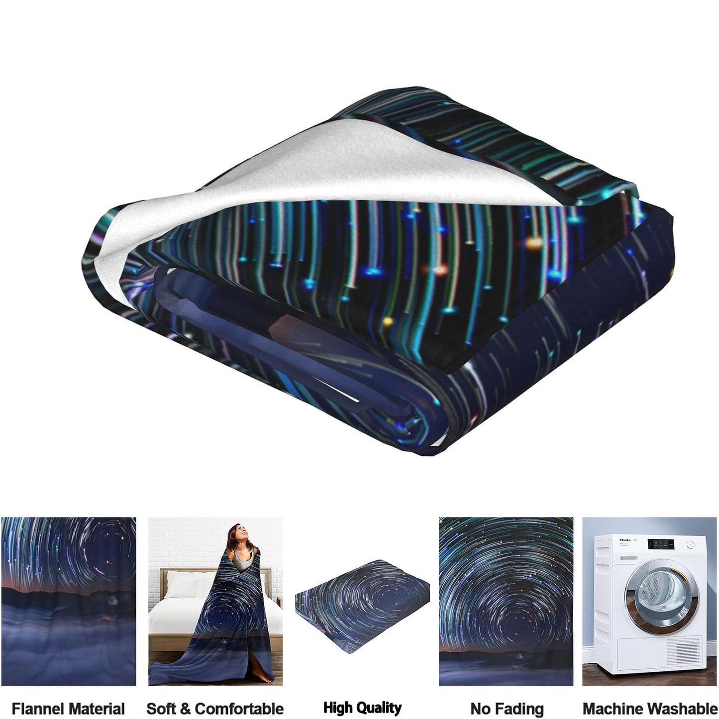 Mounidso Gothic Skeleton Reading Blanket Gifts for Women, Soft Warm Lightweight Flannel Skull Moon Throw Blankets for Bedroom Living Room Home Sofa Camping Decor 50" x 60", Goth Floral Throws