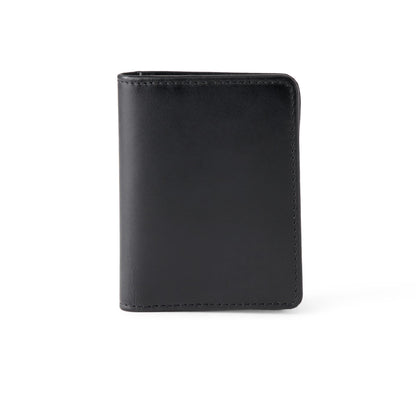 Amazon Essentials Men's Leather Casual Card Case Bifold Wallet, Black, One Size