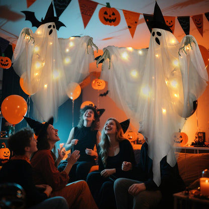 Easy Joy Ghost Decor Halloween Decorations Large Hanging Swing Ghost Halloween Decor for Outdoor Indoor