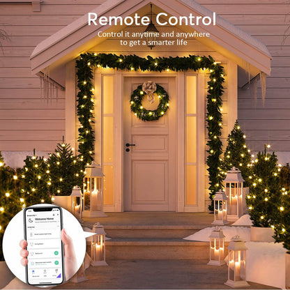 6 Ft WiFi Surge Protector - 8 Outlet Extension Cord with 4 Smart & 4 Always On Outlets, 4 USB Ports, Alexa & Google Home Compatible, Black
