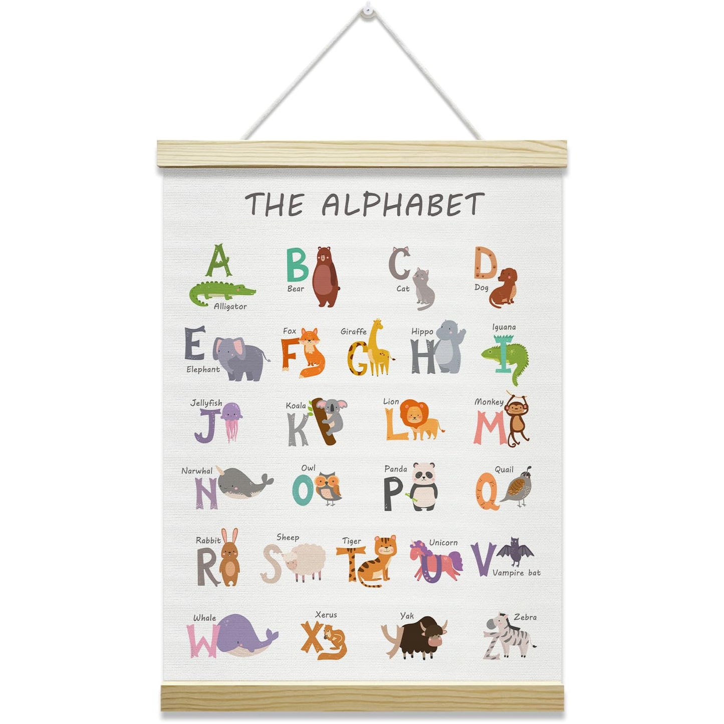 Nopoben Playroom Rules Poster Hanger Frame, Playroom Wall Art With Wooden Poster Hanger, Play Room Wall Decor, Classroom Kids Room Nursery Bedroom Decor(12x16 Inches)-22