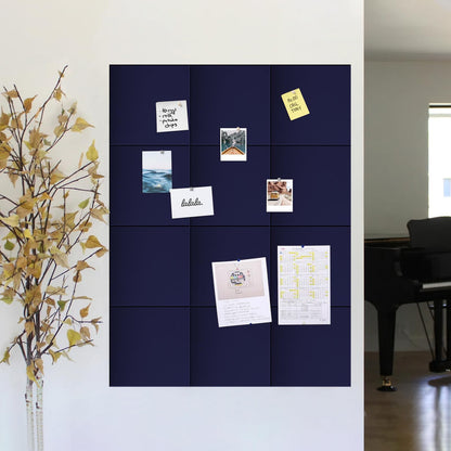 Large Bulletin Board 48"x 24" Cork Boards for Walls, 8 Pack Felt Wall Panels Photo Board, Cork Board for Office Home Pin Board