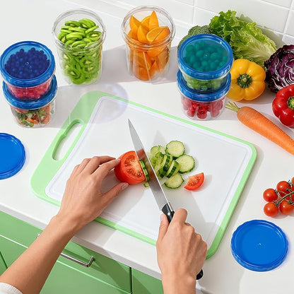BiuLeon [12 Pack-34/24/17oz Freezer Storage Containers with 3 Different Sizes, Plastic Soup Containers with Lids, BPA-Free Food Storage Containers with Twist Top Lids, Reusable Meal Prep Containers