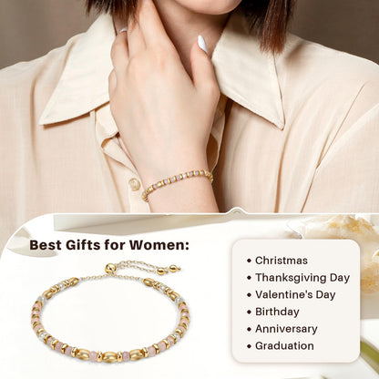 AGOT Bracelet Gifts for Women: Healing Natural Stone Bracelets with Positive Affirmations - Get Well Soon Gift for Mom Aunt Daughter Best Friends Sister Birthday Christmas Valentine's Day Graduation Jewelry
