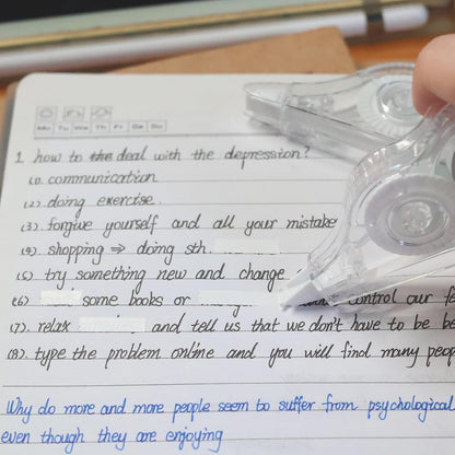20 Pcs 39.4 Ft Clear Correction Tape, White Wrong Out Tape Roller Bulk for Noting, Teacher Supplies, School, Office