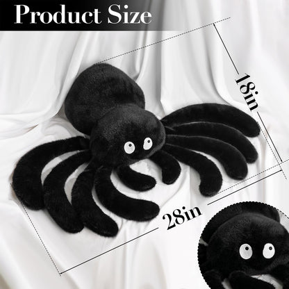 Bunny Chorus Halloween Decorations Spider Throw Pillows: Cute Black Spider Pillow Home Decor, Stuffed Large Plush Cushion Halloween Decorations Indoor for Home Sofa Bed Office Couch Living Room