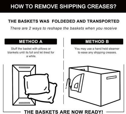 OIAHOMY Cotton Rope Basket, Rectangle Woven Baskets for Storage, Nursery Blanket Storage Living Room, Toy Basket With Handle-17.7”x13.8”x11”-Gradient Grey