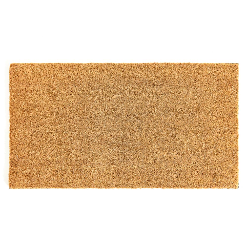 KANKUN Coco Coir Door Mat with Heavy Duty Backing, Welcome Doormat (17" x 30"), Doormat Entrance (Plain - 1Pack)