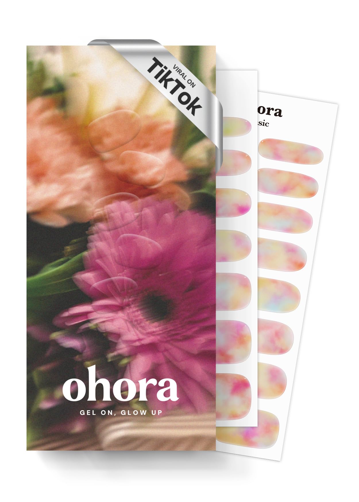 ohora Bundle Set (N Addict Starter Kit) - Red Solid Gel Nail Strips with UV/LED Lamp and Mini Remover, Salon-Quality, Long Lasting, Easy to Apply & Remove - Includes Prep Pads, Nail File, Wooden Stick