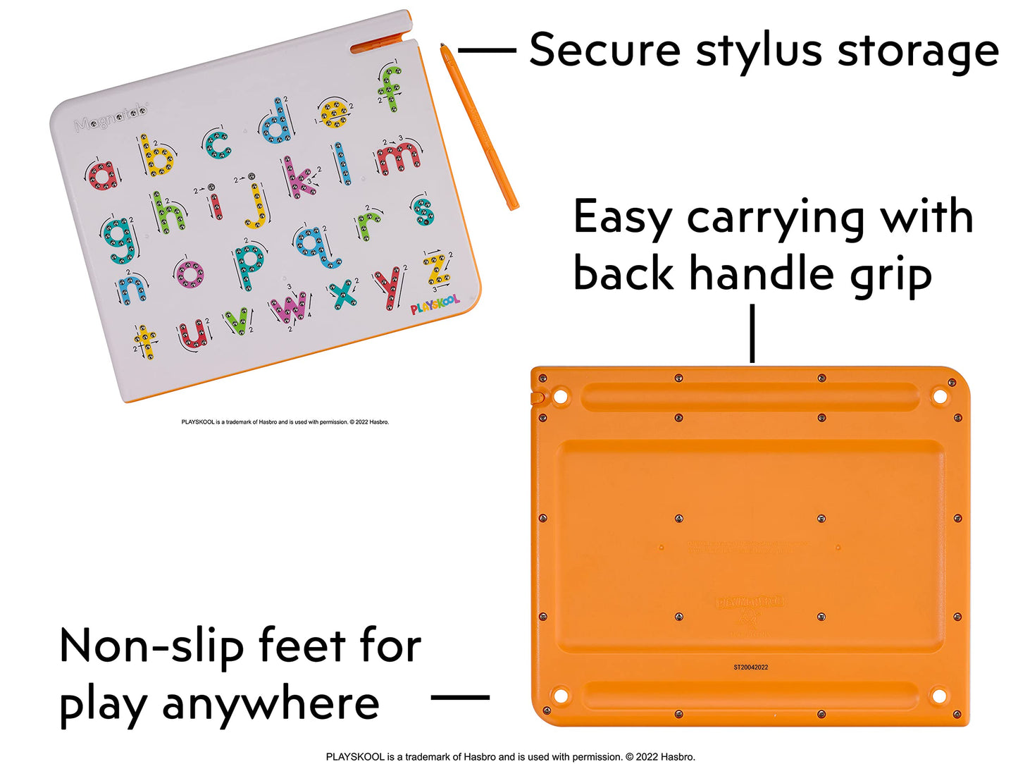 Playskool Magnatab — a to z Lowercase — Magnetic Board Toy Letter Tracing for Toddlers Learning and Sensory Drawing — for Kids Ages 3 and Up