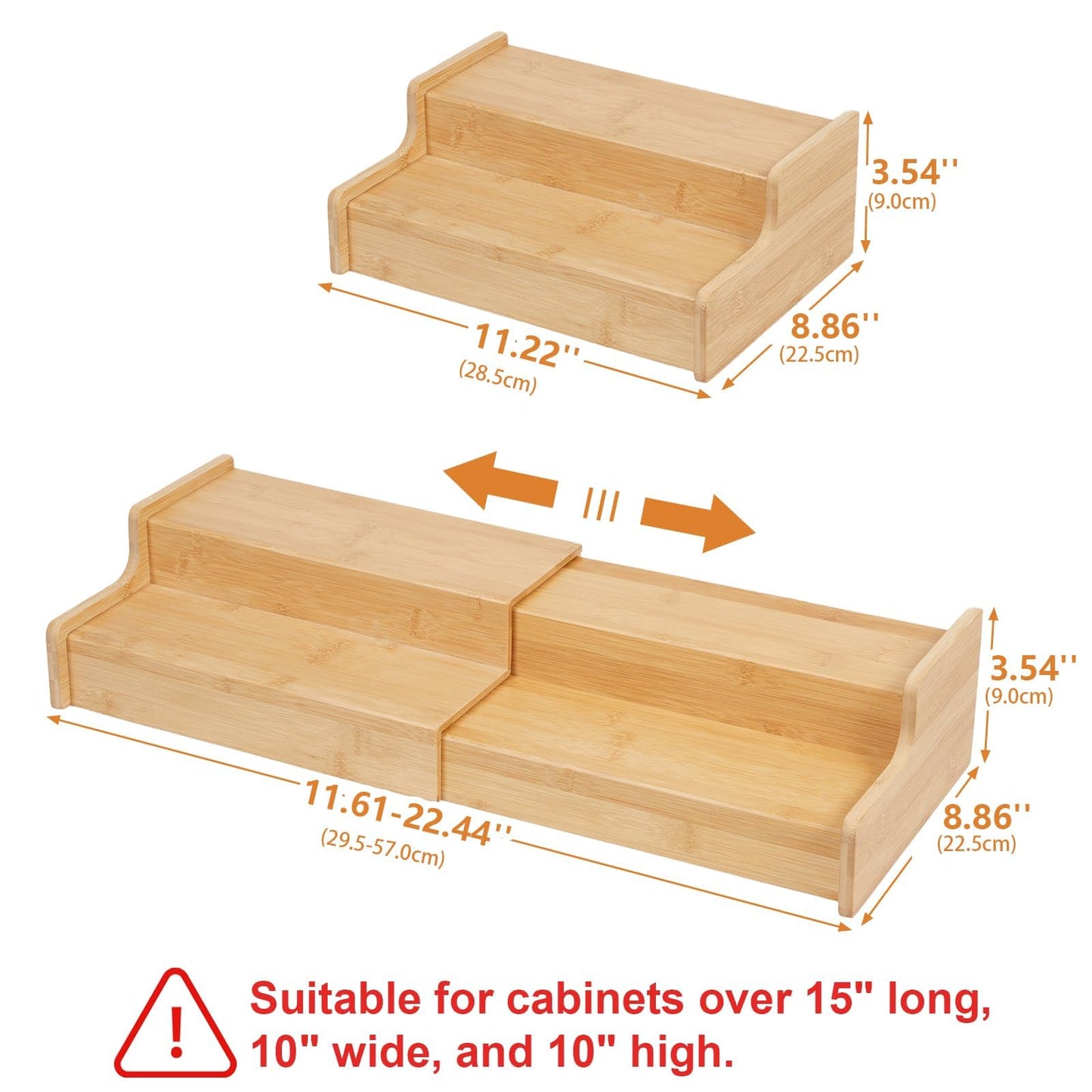 Hongtamoya 2-Tier Expandable Bamboo Coffee Mug Holder, Mug Organizer for Kitchen Cabinets, Mug Cup Rack, Multi-Functional Cup Holder Shelf, Coffee Bar Organizer, Home