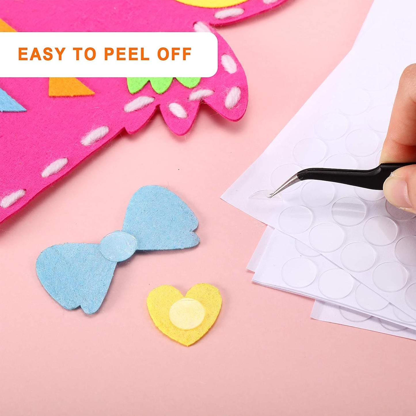 Zonon 3000 Pcs Double Sided Adhesive Dots Clear Glue Point Tape Stickers Balloon Glue Round Mini No Traces Adhesive Sticker Dot Sticker for Classroom Decor Craft DIY Office (0.47 Inch/ 12 mm)