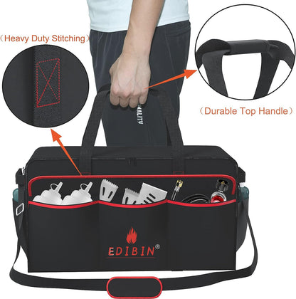 Grill Carry Bag for Pit Boss Grills 75275 Two-Burner Portable Grill,Heavy Duty Waterproof Tabletop Griddle Cover for Pit Boss Griddle 75275