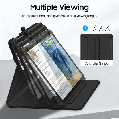 Fintie Case for Samsung Galaxy Tab A11+ Plus 11 Inch 2025/ A9+ Plus 2023, Multi-Angle Viewing Smart Stand Back Cover with Pocket Auto Wake/Sleep, Black